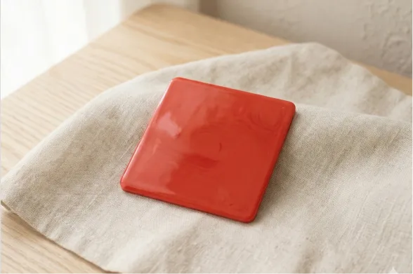 Reusable cotton pouch folded detail