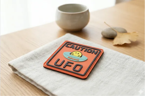 Reusable cotton pouch folded detail