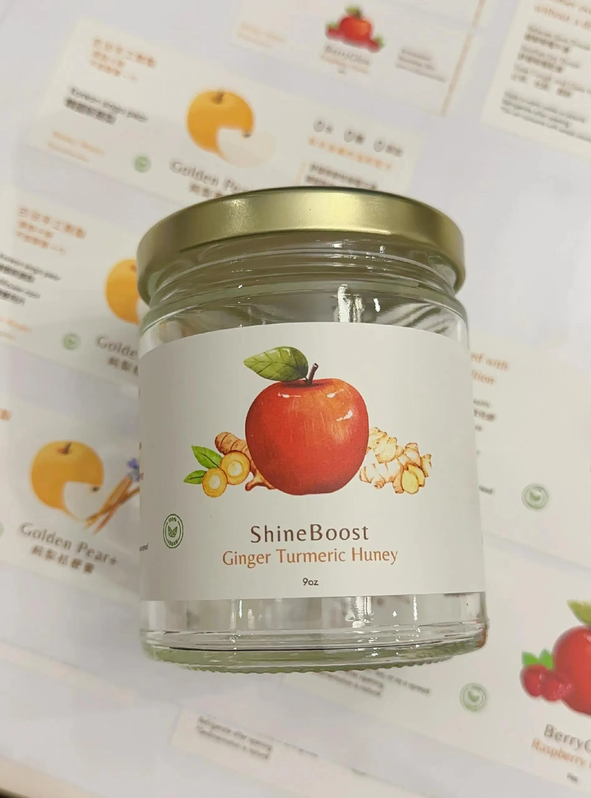Printed label sheets before application